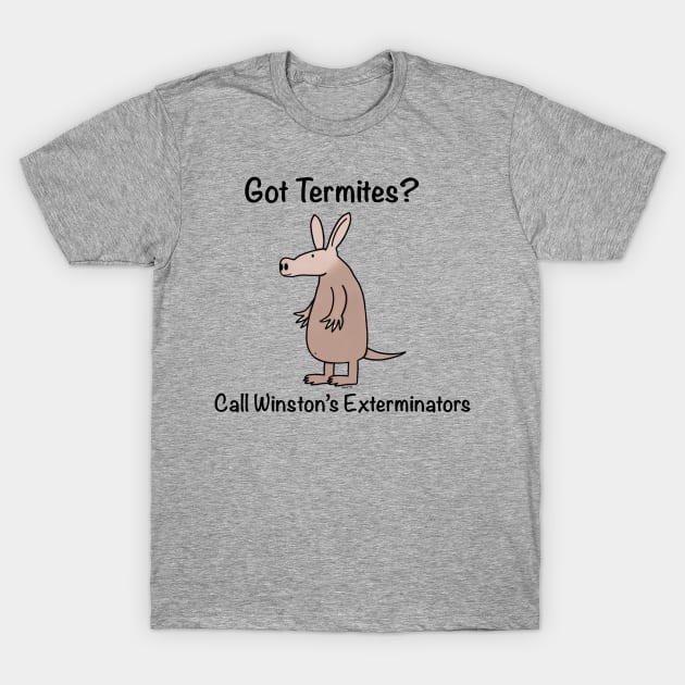 Aardvark Exterminators T-Shirt by Coconut Moe Illustrations